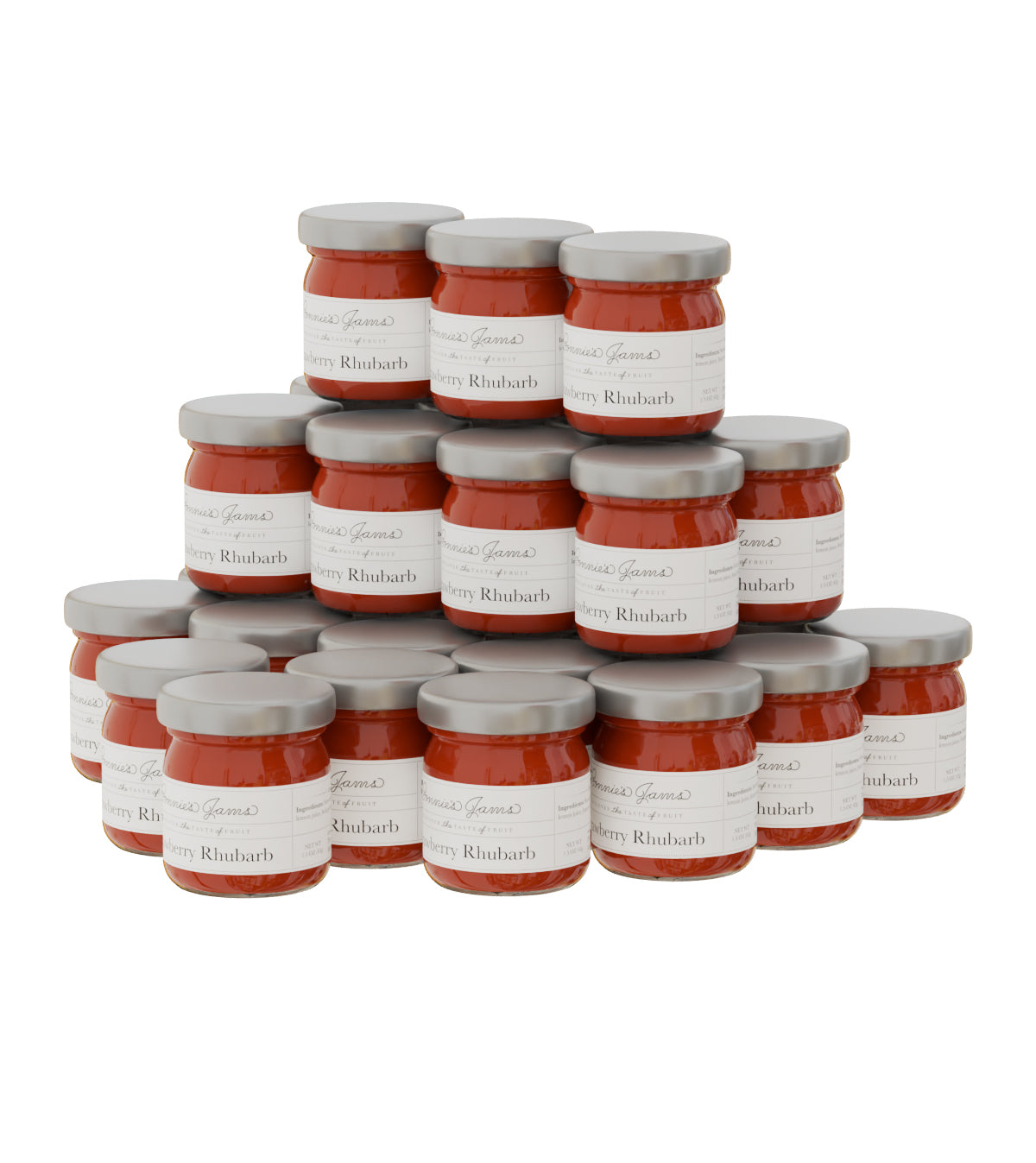 Strawberry Rhubarb - Mini Jam-Set of 30